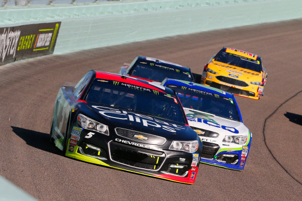 Monster Energy NASCAR Cup Series
Ford EcoBoost 400
Homestead-Miami Speedway, Homestead, FL USA
Sunday 19 November 2017
Kasey Kahne, Hendrick Motorsports, Great Clips Chevrolet SS and Ty Dillon, Germain Racing, GEICO Chevrolet SS
World Copyright: Russell LaBounty
LAT Images