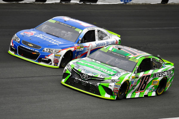 Monster Energy NASCAR Cup Series
Bank of America 500
Charlotte Motor Speedway, Concord, NC USA
Sunday 8 October 2017
Kyle Busch, Joe Gibbs Racing, Interstate Batteries Toyota Camry and Jamie McMurray, Chip Ganassi Racing, Sherwin-Williams Chevrolet SS
World Copyright: Nigel Kinrade
LAT Images