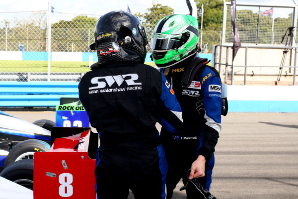 2016 BRDC F3 Championship,
Donington Park, Leicestershire. 10th - 11th September 2016.
Eugene Denyssen (RSA) Sean Walkinshaw Racing BRDC F3 and Thomas Maxwell (AUS) Sean Walkinshaw Racing BRDC F3.
World Copyright: Ebrey / LAT Photographic. 2016 BRDC F3 Championship,
Donington Park, Leicestershire. 10th - 11th September 2016.
Eugene Denyssen (RSA) Sean Walkinshaw Racing BRDC F3 and Thomas Maxwell (AUS) Sean Walkinshaw Racing BRDC F3.
World Copyright: Ebrey / LAT Photographic.