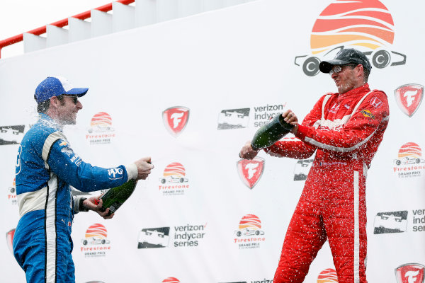 2017 Verizon IndyCar Series - Firestone Grand Prix of St. Petersburg
St. Petersburg, FL USA
Sunday 12 March 2017
Sebastien Bourdais , Simon Pagenaud celebrating in victory lane with champagne
World Copyright:Sam Cobb/LAT Images
ref: Digital Image cobb-stpete-170312-4753 2017 Verizon IndyCar Series - Firestone Grand Prix of St. Petersburg
St. Petersburg, FL USA
Sunday 12 March 2017
Sebastien Bourdais , Simon Pagenaud celebrating in victory lane with champagne
World Copyright:Sam Cobb/LAT Images
ref: Digital Image cobb-stpete-170312-4753