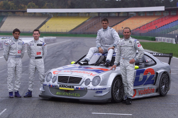 2001 DTM Testing
Hockenheim, Germany. 7th November 2001.
Jean Alesi testing the AMG Mercedes CLK-DTM at Hockenheim (with Uwe Alzen, Danny Watts, Giuliano Morro - from right to left).
World Copyright: Wolfgang Wilhelm/LAT Photographic
ref: Digital Image Only

