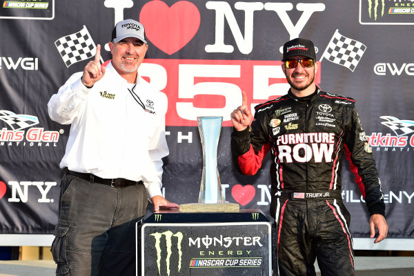 Monster Energy NASCAR Cup Series
I LOVE NEW YORK 355 at The Glen
Watkins Glen International, Watkins Glen, NY USA
Sunday 6 August 2017
Martin Truex Jr, Furniture Row Racing, Furniture Row/Denver Mattress Toyota Camry celebrates in victory lane
World Copyright: John Harrelson
LAT Images Monster Energy NASCAR Cup Series
I LOVE NEW YORK 355 at The Glen
Watkins Glen International, Watkins Glen, NY USA
Sunday 6 August 2017
Martin Truex Jr, Furniture Row Racing, Furniture Row/Denver Mattress Toyota Camry celebrates in victory lane
World Copyright: John Harrelson
LAT Images