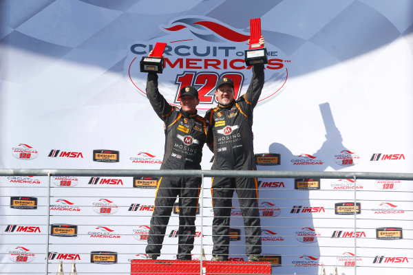 IMSA WeatherTech SportsCar Championship
Advance Auto Parts SportsCar Showdown
Circuit of The Americas, Austin, TX USA
Friday 5 May 2017
56, Porsche, Porsche Cayman, ST, Jeff Mosing, Eric Foss celebrate on the podium
World Copyright: Phillip Abbott
LAT Images
ref: Digital Image abbott_COTA_0517_7724