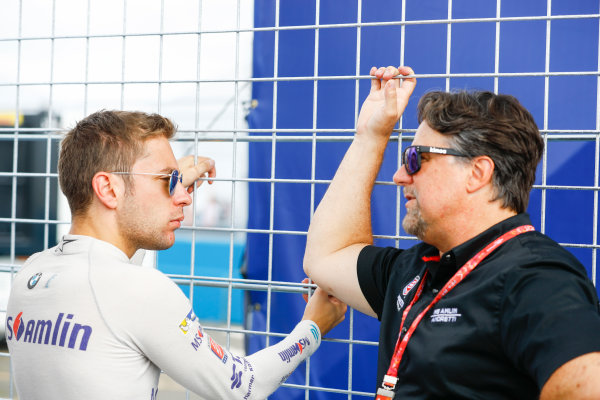 2016/2017 FIA Formula E Championship.
Round 9 - New York City ePrix, Brooklyn, New York, USA.
Saturday 15 July 2017.
Antonio Felix da Costa (PRT), Amlin Andretti, Spark-Andretti, ATEC-02, with Michael Andretti.
Photo: Steven Tee/LAT/Formula E
ref: Digital Image _O3I2437 2016/2017 FIA Formula E Championship.
Round 9 - New York City ePrix, Brooklyn, New York, USA.
Saturday 15 July 2017.
Antonio Felix da Costa (PRT), Amlin Andretti, Spark-Andretti, ATEC-02, with Michael Andretti.
Photo: Steven Tee/LAT/Formula E
ref: Digital Image _O3I2437