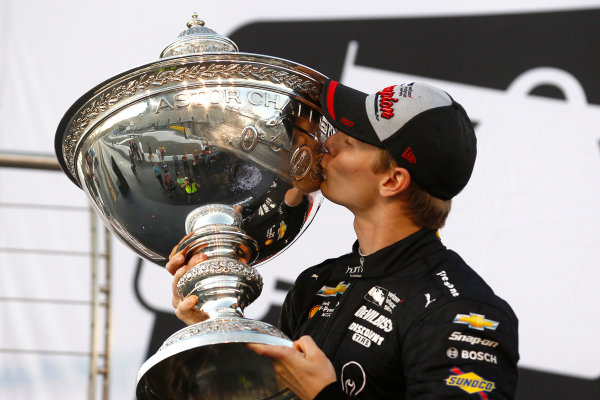 Verizon IndyCar Series
GoPro Grand Prix of Sonoma
Sonoma Raceway, Sonoma, CA USA
Sunday 17 September 2017
Josef Newgarden, Team Penske Chevrolet celebrates by kissing the Astor Cup on the podium
World Copyright: Phillip Abbott
LAT Images
ref: Digital Image abbott_sonoma_0917_10390 Verizon IndyCar Series
GoPro Grand Prix of Sonoma
Sonoma Raceway, Sonoma, CA USA
Sunday 17 September 2017
Josef Newgarden, Team Penske Chevrolet celebrates by kissing the Astor Cup on the podium
World Copyright: Phillip Abbott
LAT Images
ref: Digital Image abbott_sonoma_0917_10390