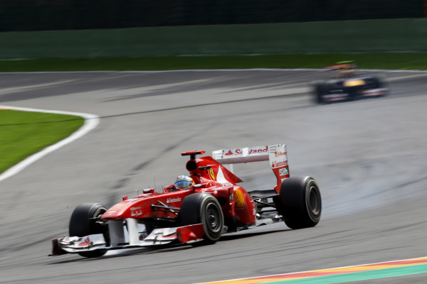 Spa-Francorchamps, Spa, Belgium
28th August 2011.
Fernando Alonso, Ferrari 150° Italia, 4th position. Action.
World Copyright: Andy Hone/LAT Photographic
ref: Digital Image CI0C2349 Spa-Francorchamps, Spa, Belgium
28th August 2011.
Fernando Alonso, Ferrari 150° Italia, 4th position. Action.
World Copyright: Andy Hone/LAT Photographic
ref: Digital Image CI0C2349