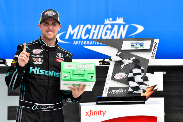 NASCAR XFINITY Series
Irish Hills 250
Michigan International Speedway, Brooklyn, MI USA
Saturday 17 June 2017
Denny Hamlin, Hisense Toyota Camry celebrates his win in Victory Lane
World Copyright: Nigel Kinrade
LAT Images NASCAR XFINITY Series
Irish Hills 250
Michigan International Speedway, Brooklyn, MI USA
Saturday 17 June 2017
Denny Hamlin, Hisense Toyota Camry celebrates his win in Victory Lane
World Copyright: Nigel Kinrade
LAT Images