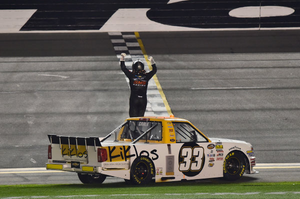 2017 Camping World Truck - NextEra Energy Resources 250
Daytona International Speedway, Daytona Beach, FL USA
Friday 24 February 2017
Kaz Grala, Wins the Camping World Truck Series race.
World Copyright: John K Harrelson / LAT Images
ref: Digital Image 17DAY2jh_04752 2017 Camping World Truck - NextEra Energy Resources 250
Daytona International Speedway, Daytona Beach, FL USA
Friday 24 February 2017
Kaz Grala, Wins the Camping World Truck Series race.
World Copyright: John K Harrelson / LAT Images
ref: Digital Image 17DAY2jh_04752