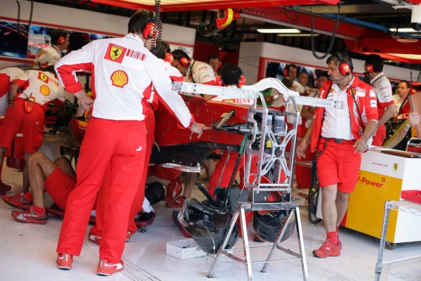 2007 Italian Grand Prix - Saturday Qualifying
Autodromo di Monza, Monza, Italy.
8th September 2007.
The Ferrari team prepare the car of Kimi Raikkonen, Ferrari F2007. Portrait. Technical.
World Copyright: Steven Tee/LAT Photographic
ref: Digital Image YY2Z8479 2007 Italian Grand Prix - Saturday Qualifying
Autodromo di Monza, Monza, Italy.
8th September 2007.
The Ferrari team prepare the car of Kimi Raikkonen, Ferrari F2007. Portrait. Technical.
World Copyright: Steven Tee/LAT Photographic
ref: Digital Image YY2Z8479