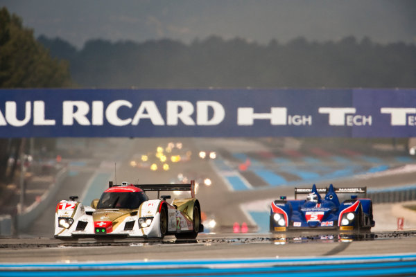 Paul Ricard, France. 9th - 11th April 2010. 
Nicolas Prost / Neel Jani (Rebellion Racing, Lola B10/60 Coupe) leads Nigel Mansell / Leo Mansell / Greg Mansell, (Beechdean Mansell, Ginetta - Zytek 09S). 
Action 
World Copyright: Drew Gibson/LAT Photographic. 
Digital Image _Y2Z9263