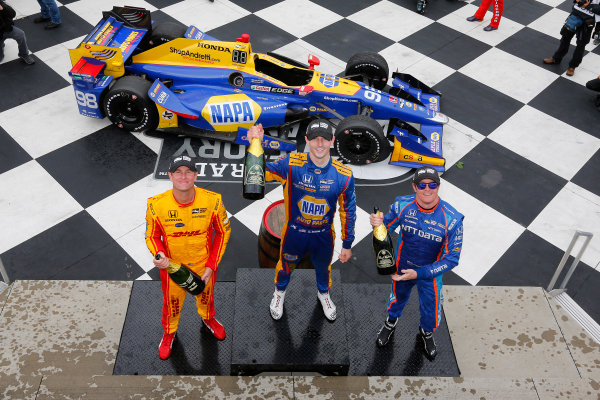 Verizon IndyCar Series
IndyCar Grand Prix at the Glen
Watkins Glen International, Watkins Glen, NY USA
Sunday 3 September 2017
Alexander Rossi, Curb Andretti Herta Autosport with Curb-Agajanian Honda, Ryan Hunter-Reay, Andretti Autosport Honda, Scott Dixon, Chip Ganassi Racing Teams Honda celebrate on the podium
World Copyright: Phillip Abbott
LAT Images
ref: Digital Image abbott_wglen_0817_10740