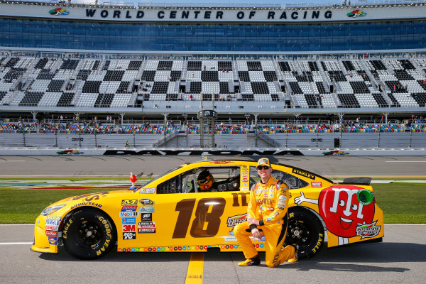 13-21 February, 2016, Daytona Beach, Florida USA
Kyle Busch, driver of the #18 M&M's 75 Toyota, poses with his car after qualifying for the NASCAR Sprint Cup Series Daytona 500 at Daytona International Speedway on February 14, 2016 in Daytona Beach, Florida.
LAT Photo USA via NASCAR via Getty Images 13-21 February, 2016, Daytona Beach, Florida USA
Kyle Busch, driver of the #18 M&M's 75 Toyota, poses with his car after qualifying for the NASCAR Sprint Cup Series Daytona 500 at Daytona International Speedway on February 14, 2016 in Daytona Beach, Florida.
LAT Photo USA via NASCAR via Getty Images
