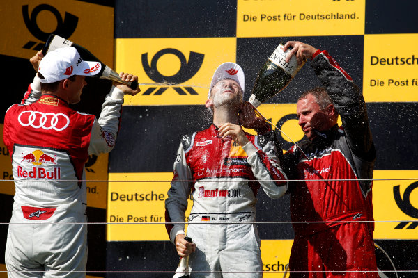 2017 DTM Round 3
Hungaroring, Budapest, Hungary.
Sunday 18 June 2017.
Podium: Mattias Ekström, Audi Sport Team Abt Sportsline, Audi A5 DTM and René Rast, Audi Sport Team Rosberg, Audi RS 5 DTM
World Copyright: Alexander Trienitz/LAT Images
ref: Digital Image 2017-DTM-R3-HUN-AT1-2844