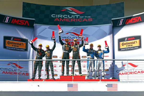 IMSA Continental Tire SportsCar Challenge
Advance Auto Parts SportsCar Showdown
Circuit of The Americas, Austin, TX USA
Friday 5 May 2017
76, McLaren, McLaren GT4, GS, Matt Plumb, Paul Holton, 77, McLaren, McLaren GT4, GS, Nico Rondet, Mathew Keegan, 12, Porsche, Porsche Cayman GT4, GS, Cameron Cassels, Trent Hindman, podium
World Copyright: Phillip Abbott
LAT Images
ref: Digital Image abbott_COTA_0517_7651 IMSA Continental Tire SportsCar Challenge
Advance Auto Parts SportsCar Showdown
Circuit of The Americas, Austin, TX USA
Friday 5 May 2017
76, McLaren, McLaren GT4, GS, Matt Plumb, Paul Holton, 77, McLaren, McLaren GT4, GS, Nico Rondet, Mathew Keegan, 12, Porsche, Porsche Cayman GT4, GS, Cameron Cassels, Trent Hindman, podium
World Copyright: Phillip Abbott
LAT Images
ref: Digital Image abbott_COTA_0517_7651
