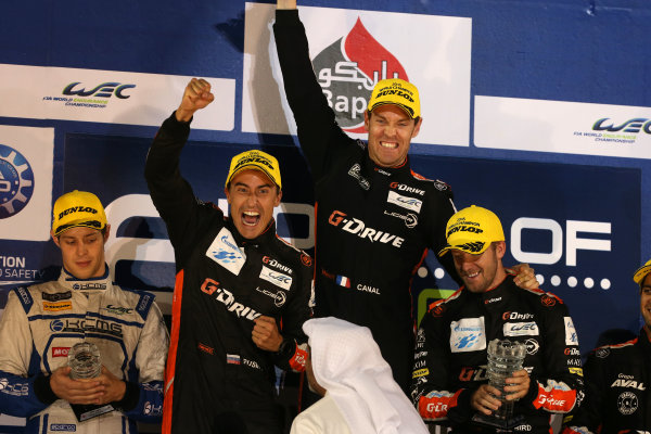 2015 FIA World Endurance Championship,
Bahrain International Circuit, Bahrain.
19th - 21st November 2015.
Romain Rusinov / Julien Canal / Sam Bird G-Drive Racing Ligier JS P2 Nissan.
World Copyright: Jakob Ebrey / LAT Photographic. 2015 FIA World Endurance Championship,
Bahrain International Circuit, Bahrain.
19th - 21st November 2015.
Romain Rusinov / Julien Canal / Sam Bird G-Drive Racing Ligier JS P2 Nissan.
World Copyright: Jakob Ebrey / LAT Photographic.