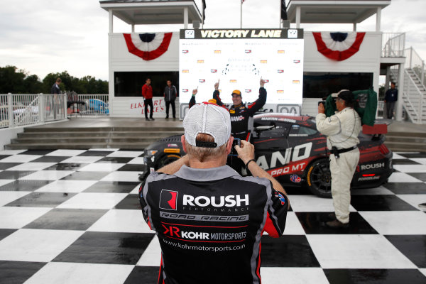 IMSA Continental Tire SportsCar Challenge
Road America 120
Road America, Elkhart Lake, WI USA
Saturday 5 August 2017
59, Ford, Ford Mustang, GS, Dean Martin, Jack Roush Jr, podium
World Copyright: Michael L. Levitt
LAT Images IMSA Continental Tire SportsCar Challenge
Road America 120
Road America, Elkhart Lake, WI USA
Saturday 5 August 2017
59, Ford, Ford Mustang, GS, Dean Martin, Jack Roush Jr, podium
World Copyright: Michael L. Levitt
LAT Images