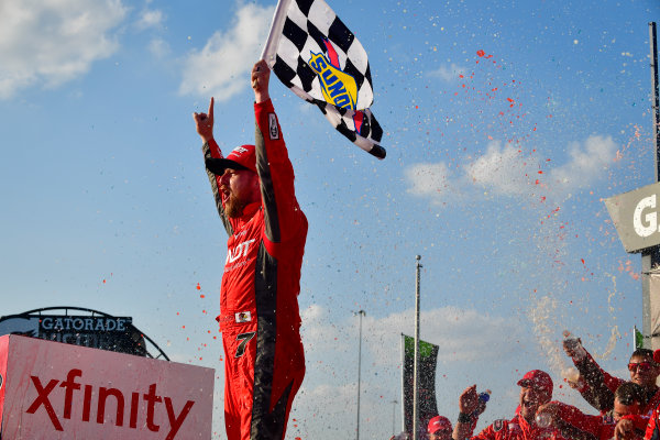NASCAR XFINITY Series
TheHouse.com 300
Chicagoland Speedway, Joliet, IL USA
Saturday 16 September 2017
Justin Allgaier, BRANDT / Celebrating the Future of AG Chevrolet Camaro celebrates in victory lane after winning
World Copyright: Logan Whitton
LAT Images NASCAR XFINITY Series
TheHouse.com 300
Chicagoland Speedway, Joliet, IL USA
Saturday 16 September 2017
Justin Allgaier, BRANDT / Celebrating the Future of AG Chevrolet Camaro celebrates in victory lane after winning
World Copyright: Logan Whitton
LAT Images