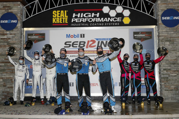 Podium:
Winning team: Wright Motorsports
Winning drivers: Ryan Hardwick, Patrick Long, Jan Heylen
Second place team: Heart Of Racing Team
Second place drivers: Roman De Angelis, Ian James, Darren Turner
Third place team: Meyer Shank Racing w/Curb-Agajanian
Third pace drivers: Mario Farnbacher, Matt McMurry, Shinya Michimi Podium:
Winning team: Wright Motorsports
Winning drivers: Ryan Hardwick, Patrick Long, Jan Heylen
Second place team: Heart Of Racing Team
Second place drivers: Roman De Angelis, Ian James, Darren Turner
Third place team: Meyer Shank Racing w/Curb-Agajanian
Third pace drivers: Mario Farnbacher, Matt McMurry, Shinya Michimi