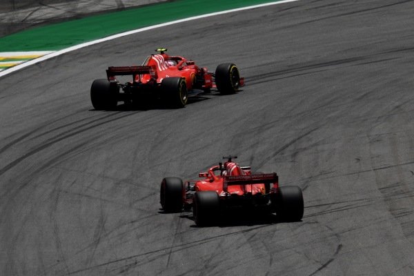 Kimi Raikkonen, Ferrari SF71H and Sebastian Vettel, Ferrari SF71H