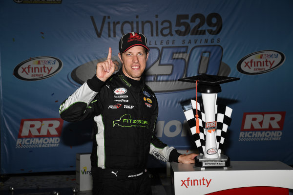 NASCAR XFINITY Series
Virginia529 College Savings 250
Richmond Raceway, Richmond, VA USA
Saturday 9 September 2017
Brad Keselowski, Fitzgerald Glider Kits Ford Mustang wins
World Copyright: Rusty Jarrett
LAT Images NASCAR XFINITY Series
Virginia529 College Savings 250
Richmond Raceway, Richmond, VA USA
Saturday 9 September 2017
Brad Keselowski, Fitzgerald Glider Kits Ford Mustang wins
World Copyright: Rusty Jarrett
LAT Images