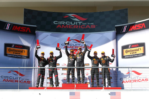 IMSA WeatherTech SportsCar Championship
Advance Auto Parts SportsCar Showdown
Circuit of The Americas, Austin, TX USA
Friday 5 May 2017
56, Porsche, Porsche Cayman, ST, Jeff Mosing, Eric Foss, 17, Spencer Pumpelly, Nick Galante, 75, Audi, Audi S3, Roy Block, Pierre Kleinubing, podium
World Copyright: Phillip Abbott
LAT Images
ref: Digital Image abbott_COTA_0517_7788