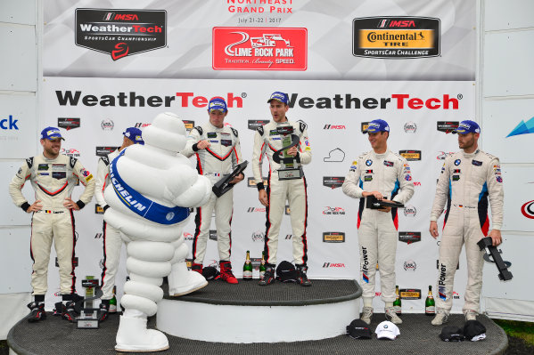 IMSA WeatherTech SportsCar Championship
Northeast Grand Prix
Lime Rock Park, Lakeville, CT USA
Saturday 22 July 2017
911, Porsche, Porsche 911 RSR, GTLM, Patrick Pilet, Dirk Werner, Victory Lane
World Copyright: Gavin Baker
LAT Images