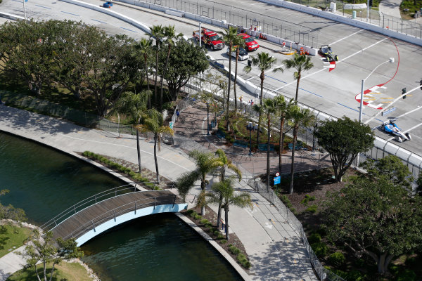 2014/2015 FIA Formula E Championship.
Long Beach ePrix, Long Beach, California, United States of America.
Friday 3 April 2015
Jean-Eric Vergne (FRA)/Andretti Motorsport - Spark-Renault SRT_01E leads Nelson Piquet Jr (BRA)/China Racing - Spark-Renault SRT_01E
Photo: Jed Leicester/LAT/Formula E
ref: Digital Image _JL10637
2014/2015 FIA Formula E Championship.
Long Beach ePrix, Long Beach, California, United States of America.
Friday 3 April 2015
Jean-Eric Vergne (FRA)/Andretti Motorsport - Spark-Renault SRT_01E leads Nelson Piquet Jr (BRA)/China Racing - Spark-Renault SRT_01E
Photo: Jed Leicester/LAT/Formula E
ref: Digital Image _JL10637