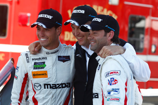 2017 IMSA WeatherTech SportsCar Championship
BUBBA burger Sports Car Grand Prix at Long Beach
Streets of Long Beach, CA USA
Saturday 8 April 2017
55, Mazda DPi, P, Tristan Nunez, Jonathan Bomarito celebrate in victory lane
World Copyright: Phillip Abbott/LAT Images
ref: Digital Image lat_abbott_lbgp_0417_8731 2017 IMSA WeatherTech SportsCar Championship
BUBBA burger Sports Car Grand Prix at Long Beach
Streets of Long Beach, CA USA
Saturday 8 April 2017
55, Mazda DPi, P, Tristan Nunez, Jonathan Bomarito celebrate in victory lane
World Copyright: Phillip Abbott/LAT Images
ref: Digital Image lat_abbott_lbgp_0417_8731