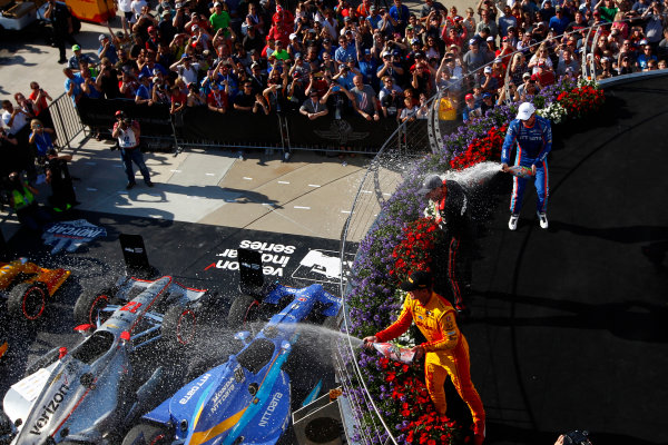 Verizon IndyCar Series
IndyCar Grand Prix
Indianapolis Motor Speedway, Indianapolis, IN USA
Saturday 13 May 2017
Will Power, Team Penske Chevrolet, Scott Dixon, Chip Ganassi Racing Teams Honda, Ryan Hunter-Reay, Andretti Autosport Honda celebrate with champagne on the podium
World Copyright: Phillip Abbott
LAT Images
ref: Digital Image abbott_indyGP_0517_6062 Verizon IndyCar Series
IndyCar Grand Prix
Indianapolis Motor Speedway, Indianapolis, IN USA
Saturday 13 May 2017
Will Power, Team Penske Chevrolet, Scott Dixon, Chip Ganassi Racing Teams Honda, Ryan Hunter-Reay, Andretti Autosport Honda celebrate with champagne on the podium
World Copyright: Phillip Abbott
LAT Images
ref: Digital Image abbott_indyGP_0517_6062