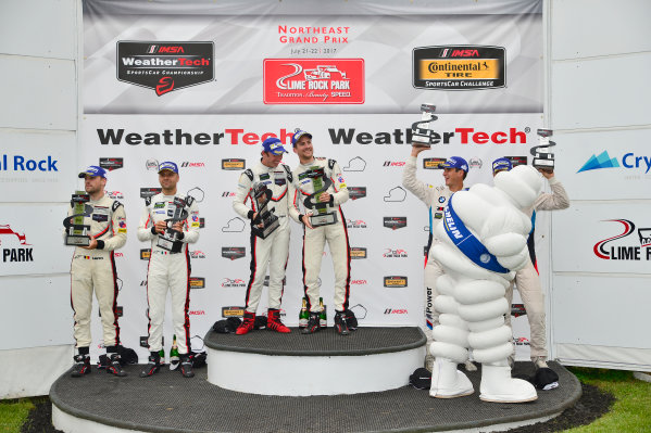 IMSA WeatherTech SportsCar Championship
Northeast Grand Prix
Lime Rock Park, Lakeville, CT USA
Saturday 22 July 2017
911, Porsche, Porsche 911 RSR, GTLM, Patrick Pilet, Dirk Werner, Victory Lane
World Copyright: Gavin Baker
LAT Images IMSA WeatherTech SportsCar Championship
Northeast Grand Prix
Lime Rock Park, Lakeville, CT USA
Saturday 22 July 2017
911, Porsche, Porsche 911 RSR, GTLM, Patrick Pilet, Dirk Werner, Victory Lane
World Copyright: Gavin Baker
LAT Images