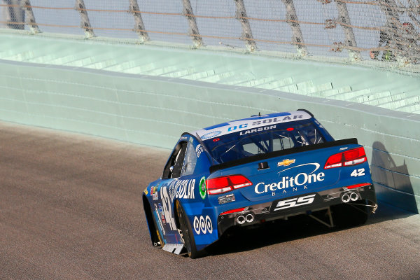 Monster Energy NASCAR Cup Series
Ford EcoBoost 400
Homestead-Miami Speedway, Homestead, FL USA
Sunday 19 November 2017
Kyle Larson, Chip Ganassi Racing, Credit One / DC Solar Chevrolet SS
World Copyright: Russell LaBounty
LAT Images Monster Energy NASCAR Cup Series
Ford EcoBoost 400
Homestead-Miami Speedway, Homestead, FL USA
Sunday 19 November 2017
Kyle Larson, Chip Ganassi Racing, Credit One / DC Solar Chevrolet SS
World Copyright: Russell LaBounty
LAT Images