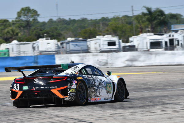 2017 IMSA WeatherTech SportsCar Championship
Mobil 1 Twelve Hours of Sebring
Sebring International Raceway, Sebring, FL USA
Thursday 16 March 2017
93, Acura, Acura NSX, GTD, Andy Lally, Katherine Legge, Mark Wilkins
World Copyright: Richard Dole/LAT Images
ref: Digital Image RD_217_SEB01